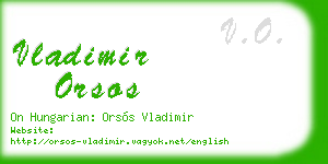vladimir orsos business card