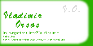 vladimir orsos business card